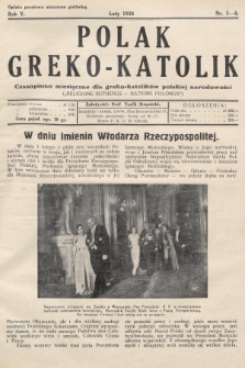Polak Greko - Katolik : czasopismo miesięczne dla greko-katolików polskiej narodowości. 1938, nr 3-4