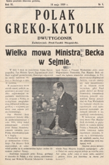 Polak Greko - Katolik : dwutygodnik. 1939, nr 9