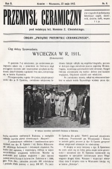 Przemysł Ceramiczny : organ „Związku Przemysłu Ceramicznego”. 1912, nr 9