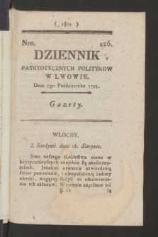 Dziennik Patryotycznych Politykow we Lwowie. 1795, nr 226