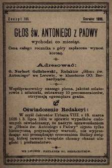 Głos Św. Antoniego z Padwy. 1896/1897, nr 3