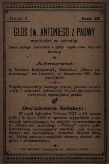 Głos Św. Antoniego z Padwy. 1896/1897, nr 5