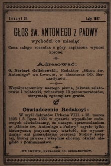 Głos Św. Antoniego z Padwy. 1897, nr 2