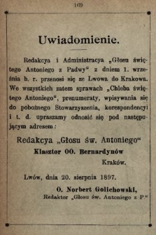 Głos Św. Antoniego z Padwy. 1897, nr 6