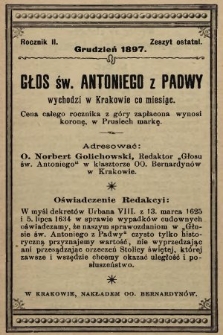 Głos Św. Antoniego z Padwy. 1897, nr 9