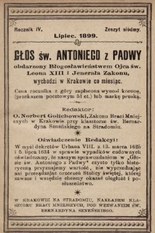 Głos Św. Antoniego z Padwy. 1899, nr 7