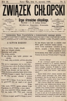 Związek Chłopski : organ stronnictwa chłopskiego. 1896, nr 2