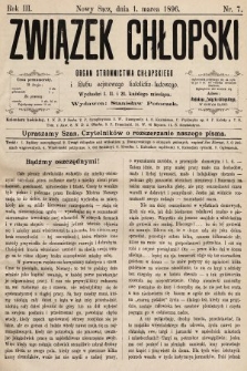 Związek Chłopski : organ stronnictwa chłopskiego. 1896, nr 7