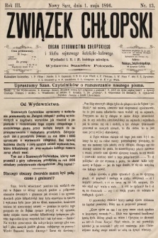 Związek Chłopski : organ stronnictwa chłopskiego. 1896, nr 13