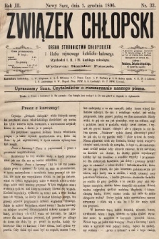 Związek Chłopski : organ stronnictwa chłopskiego. 1896, nr 33