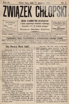Związek Chłopski : organ stronnictwa chłopskiego. 1897, nr 1