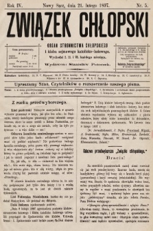 Związek Chłopski : organ stronnictwa chłopskiego. 1897, nr 5