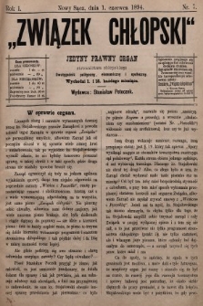 Związek Chłopski : jedyny prawny organ stronnictwa chłopskiego : pismo polityczne, ekonomiczne i społeczne. 1894, nr 7