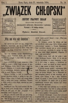 Związek Chłopski : jedyny prawny organ stronnictwa chłopskiego : pismo polityczne, ekonomiczne i społeczne. 1894, nr 14