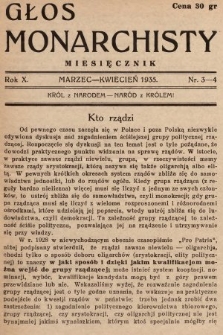 Głos Monarchisty : miesięcznik. 1935, nr 3-4