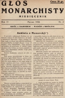 Głos Monarchisty : miesięcznik. 1936, nr 2