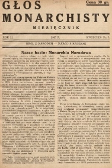 Głos Monarchisty : miesięcznik. 1937, nr 5