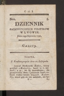 Dziennik Patryotycznych Politykow we Lwowie. 1796, nr 8