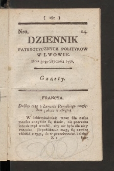 Dziennik Patryotycznych Politykow we Lwowie. 1796, nr 24