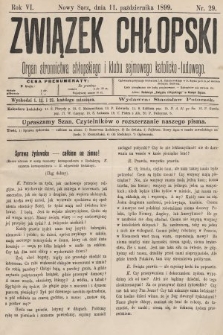 Związek Chłopski : organ stronnictwa chłopskiego i klubu sejmowego katolicko-ludowego. 1899, nr 29