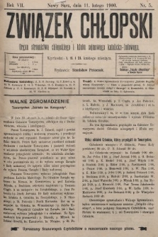 Związek Chłopski : organ stronnictwa chłopskiego i klubu sejmowego katolicko-ludowego. 1900, nr 5