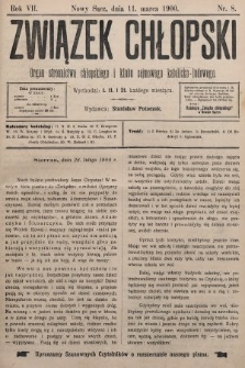 Związek Chłopski : organ stronnictwa chłopskiego i klubu sejmowego katolicko-ludowego. 1900, nr 8