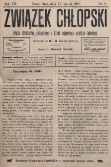 Związek Chłopski : organ stronnictwa chłopskiego i klubu sejmowego katolicko-ludowego. 1900, nr 9