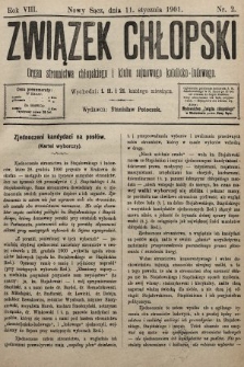 Związek Chłopski : organ stronnictwa chłopskiego i klubu sejmowego katolicko-ludowego. 1901, nr 2