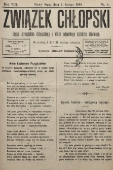 Związek Chłopski : organ stronnictwa chłopskiego i klubu sejmowego katolicko-ludowego. 1901, nr 4