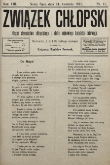 Związek Chłopski : organ stronnictwa chłopskiego i klubu sejmowego katolicko-ludowego. 1901, nr 11