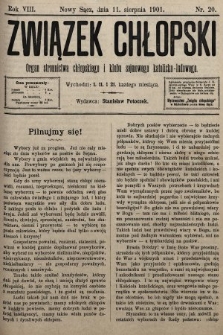 Związek Chłopski : organ stronnictwa chłopskiego i klubu sejmowego katolicko-ludowego. 1901, nr 20