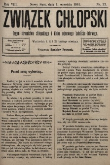 Związek Chłopski : organ stronnictwa chłopskiego i klubu sejmowego katolicko-ludowego. 1901, nr 22