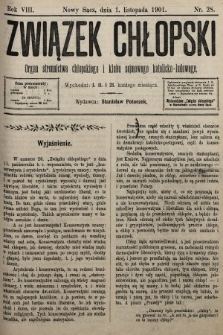 Związek Chłopski : organ stronnictwa chłopskiego i klubu sejmowego katolicko-ludowego. 1901, nr 28