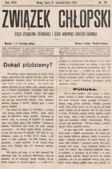 Związek Chłopski : organ stronnictwa chłopskiego i klubu sejmowego katolicko-ludowego. 1906, nr 24