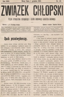 Związek Chłopski : organ stronnictwa chłopskiego i klubu sejmowego katolicko-ludowego. 1906, nr 28