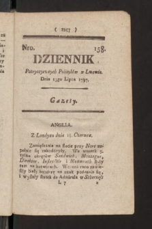 Dziennik Patryotycznych Politykow we Lwowie. 1797, nr 158