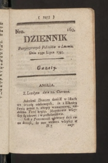 Dziennik Patryotycznych Politykow we Lwowie. 1797, nr 160