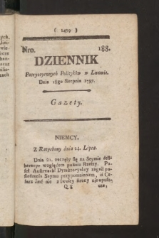 Dziennik Patryotycznych Politykow we Lwowie. 1797, nr 188