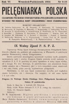 Pielęgniarka Polska : czasopismo Polskiego Stowarzyszenia Pielęgniarek Zawodowych. 1934, nr 9-10