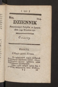 Dziennik Patryotycznych Politykow we Lwowie. 1797, nr 214