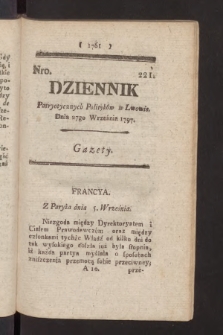 Dziennik Patryotycznych Politykow we Lwowie. 1797, nr 221