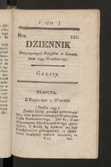 Dziennik Patryotycznych Politykow we Lwowie. 1797, nr 222