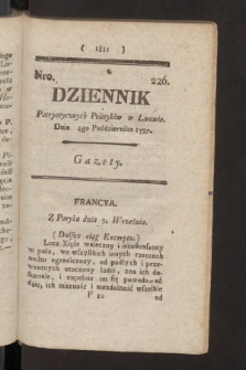 Dziennik Patryotycznych Politykow we Lwowie. 1797, nr 226