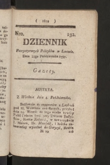 Dziennik Patryotycznych Politykow we Lwowie. 1797, nr 232