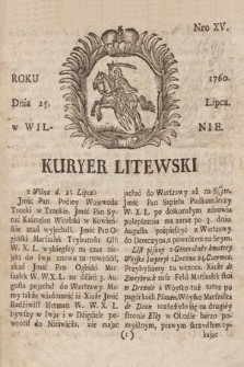 Kuryer Litewski. 1760, nr XV