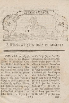 Kuryer Litewski. 1763, nr XXXIII