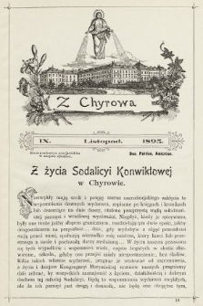 Z Chyrowa : Deo, Patriae, Amicitiae : korespondencya przyjacielska w miejsce rękopisu. 1895, nr 9