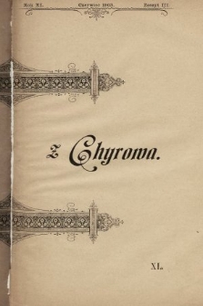 Z Chyrowa : Deo, Patriae, Amicitiae : korespondencya przyjacielska w miejsce rękopisu. 1903, nr 3