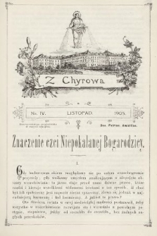 Z Chyrowa : Deo, Patriae, Amicitiae : korespondencya przyjacielska w miejsce rękopisu. 1905, nr 4