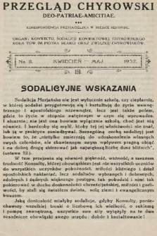 Przegląd Chyrowski : Deo, Patriae, Amicitiae : korespondencja przyjacielska w miejsce rękopisu : organ: Konwiktu, Sodalicji Konwiktowej, Chyrowskiego Koła Tow. im. Piotra Skargi oraz Związku Chyrowiaków. 1932, nr 2